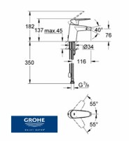 GROHE EURODISC MONOMANDO BIDE